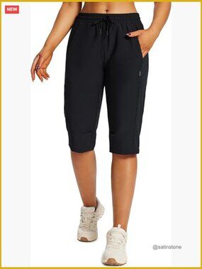 Women's 15" Hiking Shorts Cargo Bermuda Capris Quick Dry Lightweight